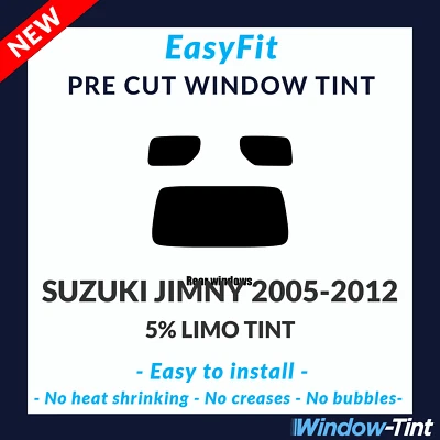 EasyFit Static Pre Cut Window Tint For Suzuki Jimny 2005-2012 - 5% Limo Rear - Image 1 of 3
