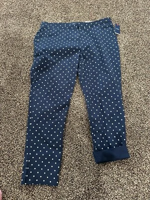 Izod 16 Blue Polkadot Pants New Cotton #147 - Image 1 of 4