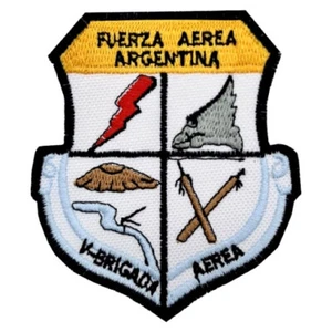 Argentinien Luftwaffe Fünfte Brigade bestickter Aufnäher Militär Armee Marine Krieg - Bild 1 von 1