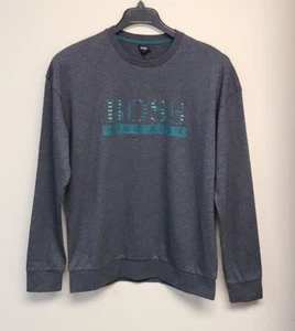 Sudadera HUGO BOSS Algodón Cuello Redondo con Logo Estampado en Gris Regular - Talla M - Imagen 1 de 8