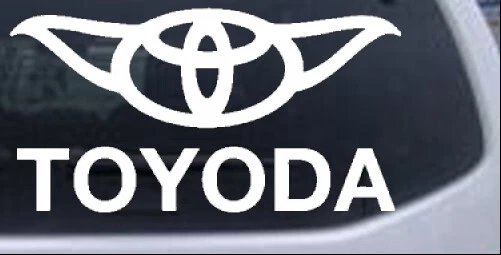 Наклейка на окно автомобиля или грузовика ноутбука ToYODA Toyota Yoda смешная - Изображение 1 из 1