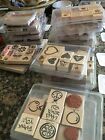 STAMPIN' UP STAMP SETS USED RETIRED RUBBER WOOD MOUNTED- YOU CHOOSE M