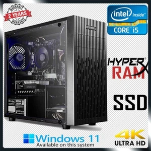 Intel Core i5 Quad Gaming PC Computer 8-32GB RAM SSD + HDD Home Office Desktop - Picture 1 of 7