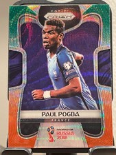 2018 Panini Prizm World Cup Paul Pogba SP Green Orange Wave Prizm France