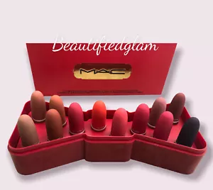 MAC Celebrate In Colour Powder Kiss Lip Vault 12 pc Set, Brand New - Picture 1 of 6