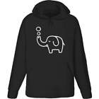 'Bubble Elephant' Adult Hoodie / Hooded Sweater (Ho018834)