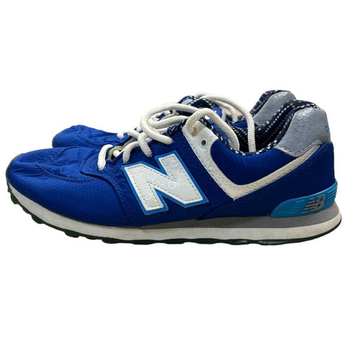 New Balance 574 scarpe da ginnastica basse retrò blu e bianche taglia 6