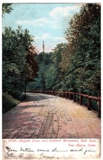English Drive and Soldiers Monument   East Rock, New Haven CT    Posted 1908