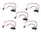 5X 4 Pin Serial ATA Power HDD DVD Adapter Lead + SATA Combo Data Cable to  ID...