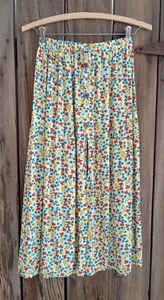 Falda floral Lianjo con ranura delantera cintura elástica ligera - Imagen 1 de 9