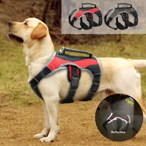 Poitrine de Sport harnais pour chien moyen à grand réfléchissant Gilet Souple - Picture 1 of 14