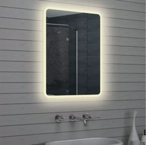 LED Badezimmerspiegel Badspiegel Wandspiegel Hänge spiegel lichtspiegel 80 / 60 - Bild 1 von 5