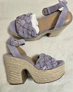 MARC FISHER LTD Sandal Platform Odilia Platform Espadrille Sandal Purple 7 M - Picture 1 of 9
