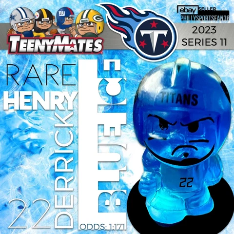 NFL Teenymates 2023 Series 11 Blue Ice Derrick Henry RARE 1:171 Odds VHTF Titans Cover