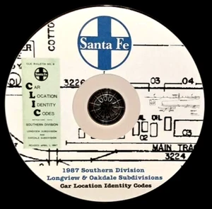 Atchison Topeka & Santa Fe 1987 So. Div Longview CLIC #6 PDF Pages on DVD - Picture 1 of 6