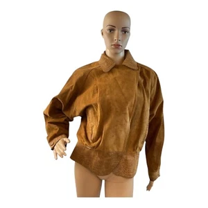 Winlit Damen Wildleder Vintage Echtleder hellbraun Jacke Größe S - Bild 1 von 17