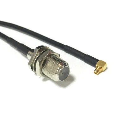Wireless Modem Cable F Female to MMCX Male RA Right Angle Adapter  RG174 20CM - Image 1 of 4