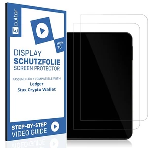2x Protezione Schermo 3D Opaca per Ledger Stax Crypto Wallet Protezione Flessibile - Foto 1 di 6