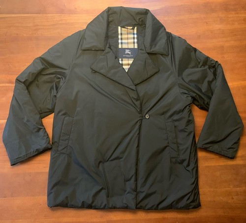 Cappotto parka unisex Burberry London nero a quadri made in USA