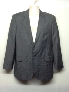 SERGIO VALENTINO Platinum Collection Plaids & Checks Gray Blazer Size EUR 52 - Picture 1 of 12