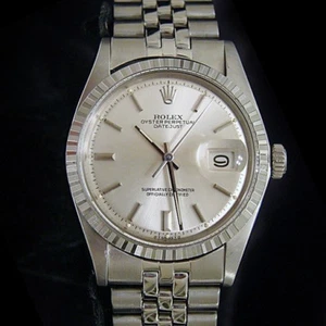 Rolex Datejust Mens Stainless Steel Watch w/ Silver Stick Dial Jubilee Band 1603 - Picture 1 of 4