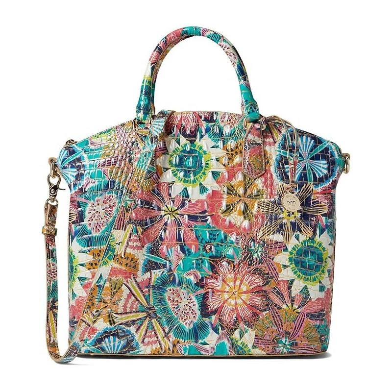 BRAHMIN K49 1760 00884 LG Duxbury Satchel Desert Bloom Melbourne Gen Leather