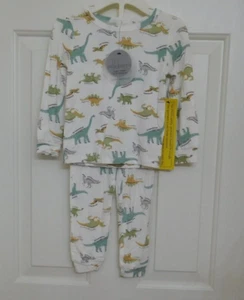 NWT 2pc Milkberry Dinosaur Print Bamboo Shirt Pants Pajamas sz 24 Months - Picture 1 of 2