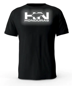 Honduras HN Reflective Logo Black T-Shirt - Picture 1 of 3