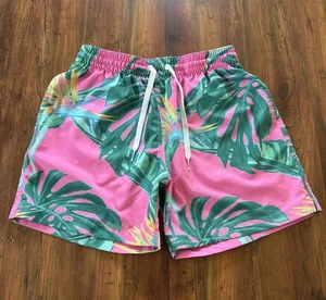 Chubbies Lined Swim Trunks Floral Design Size Medium Beach Pool Lake Casual - Picture 1 of 13
