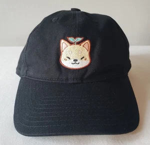 Cappelli Rossdraws neri logo Shiba Inu baseball papà ricamo strapback regolabile - Foto 1 di 8