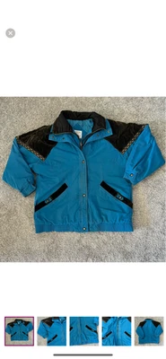 Vintage Current Seen Jacket Mens Medium Blue Black Quilted 90s Retro Hipster - Image 1 of 4