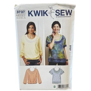 KWIK SEW 3737 Misses' Tops XS-XL Schnittmuster U-Ausschnitt UNCUT FF - Bild 1 von 2