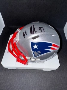ROB GRONKOWSKI signed auto NEW ENGLAND PATRIOTS Mini Football Helmet w/ COA JSA - Picture 1 of 4