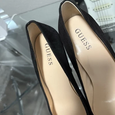Zapatos de tacón de gamuza negros para mujer GUESS talla 8M usados muy buen estado Foto 1 de 4
