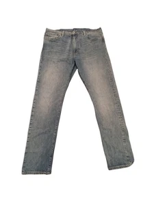Levi’s Premium 512 Jeans Size 38x32 Blue Leather Patch Tapered Leg NICE Pants - Picture 1 of 12