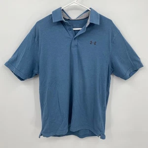 Polo Under Armour manches courtes logo golf bleu clair uni taille L homme - Photo 1/9