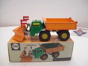 Siku V 337, Faun Schneeräumfahrzeug K 10/26 AP, 1956, Grün/Orange, Maßstab 1:60 - Bild 1 von 5
