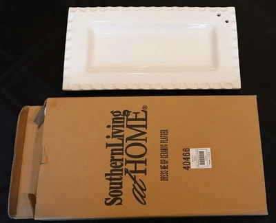 Southern Living @ Home Dress Me Up Rect Platter Ribbon RETIRED Holiday Xmas Gift - Image 1 of 4