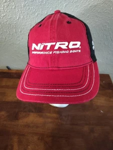Nitro Boats Red Black Slouch Hat Baseball Cap NWT - Picture 1 of 6