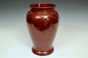 Zanesville Pottery Redware Glaze Old Pot Shop Arts & Crafts Antique Vase 12" - Picture 1 of 9