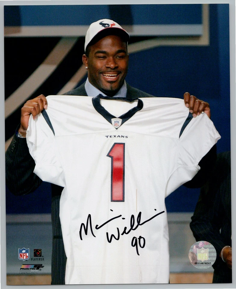 Foto auténtica autografiada a mano de Mario Williams 8x10 Houston Texans Foto 1 de 1