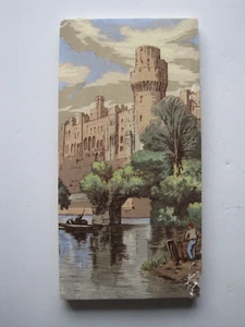 ANTIKE VIKTORIANISCHE 12" x 6" MINTONS DRUCK & TÖNUNG WARWICK CASTLE FLIESE um 1890 - Bild 1 von 9