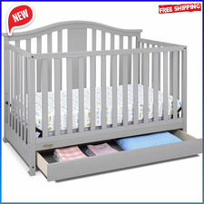 grey graco crib