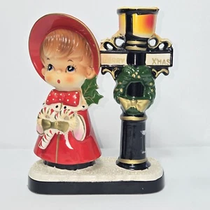 Vintage Blume Co. Candelabro de cerámica Navidad en poste de lámpara ROTO - Imagen 1 de 17