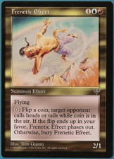 Frenetic Efreet Mirage NM Blue Red Rare MAGIC MTG CARD (ID# 227757) ABUGames