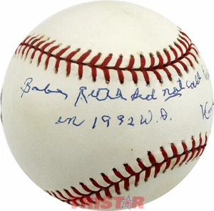 Woody English Signed Baseball Babe Ruth did not call his H.R. in 1932 WS TRISTAR - Picture 1 of 3