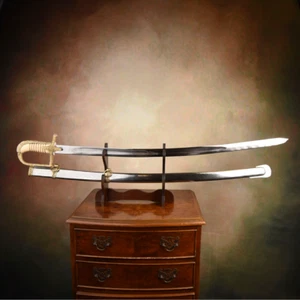 Virtuti Militari Saber with Scabbard for Sharpening and Combat Engraved - Picture 1 of 6