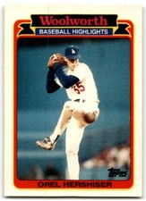 1989 TOPPS WOOLWORTH BASEBALL HIGHLIGHTS OREL HERSHISER LOS ANGELES DODGERS #25