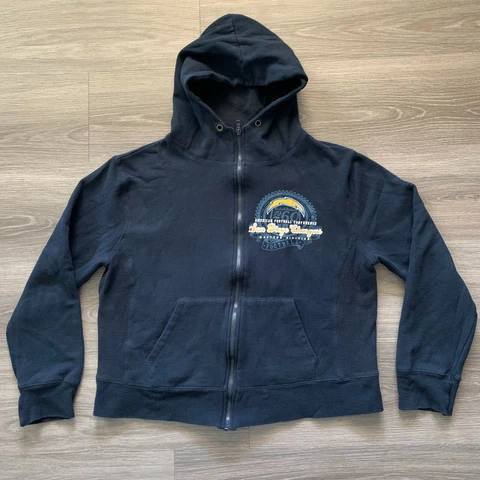San Diego Chargers NFL Team Apparel Womens XL Zip Up Hoodie Sweatshirt Navy Cover