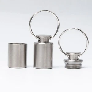 EDC Mini Keychain Titanium Waterproof Box Sealed Container Portable Outdoor Tank - Picture 1 of 10